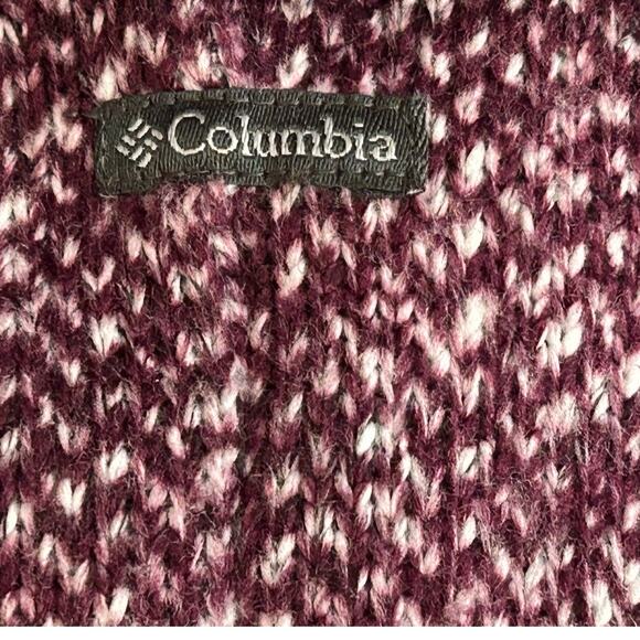 Columbia Chillin Fleece Turtleneck Sweater Heathered Purple Women’s Large - Picture 4 of 5